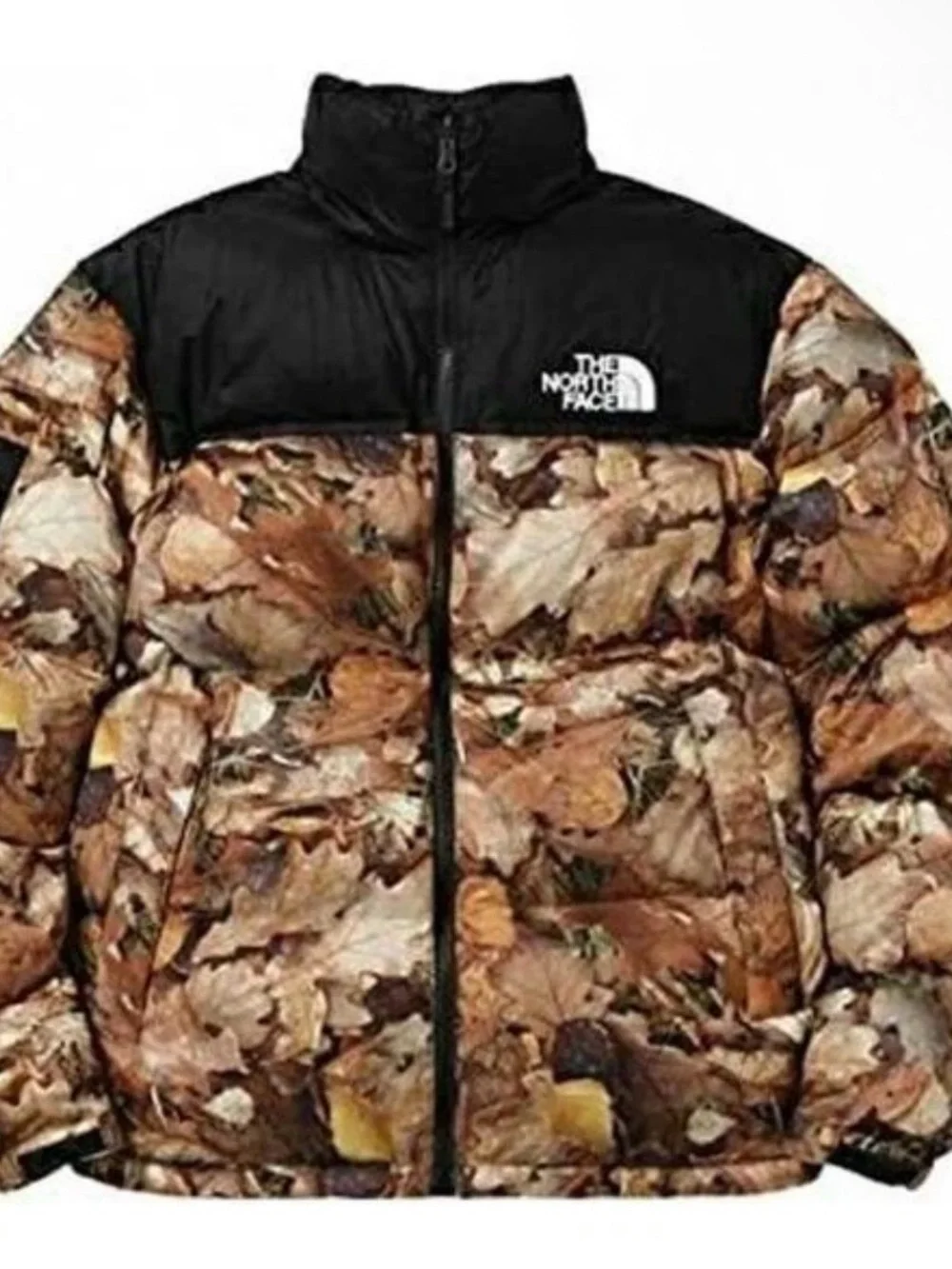 The North Face x Supreme Fall Leaf Print Jacket in Brown and Black